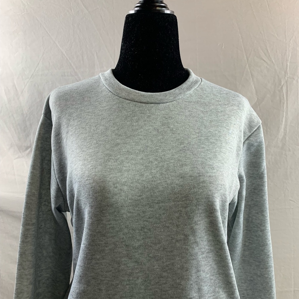 Grey Sweatshirt Dress With Pockets - Picture 7 of 9